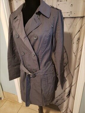 BOSSINI Ladies Double-Breasted Trench Coat - Large - Excellent Condition